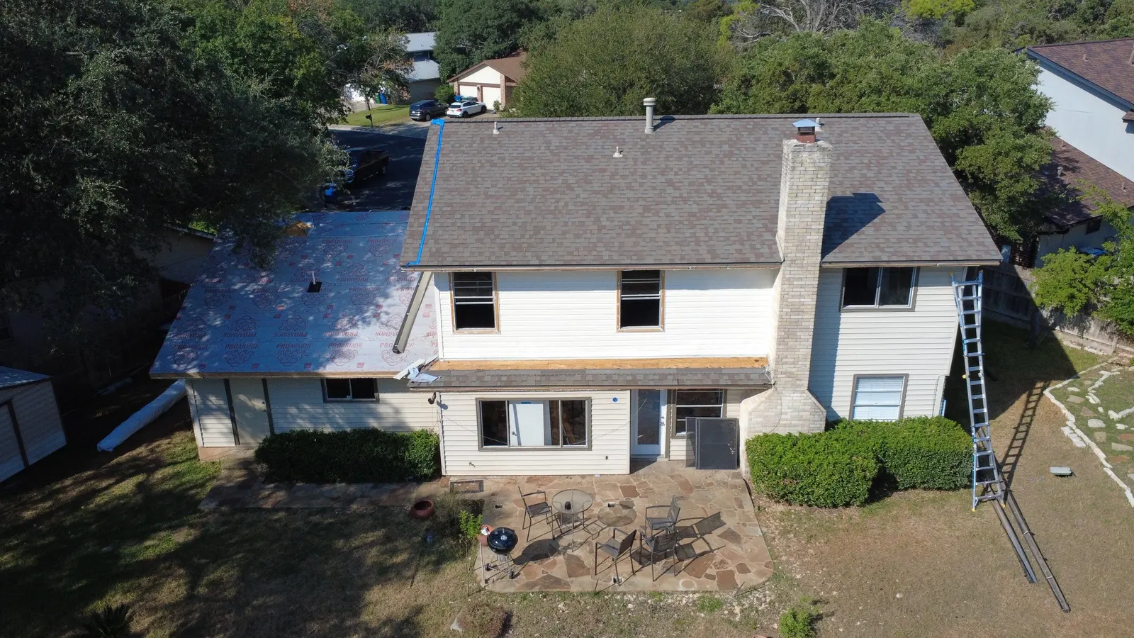 New roof during fire rebuild by The Flip Fixer