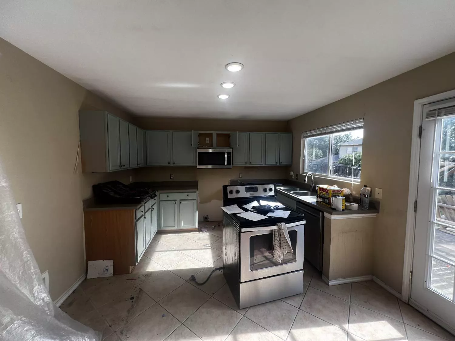 Kitchen tear-out during the remodel