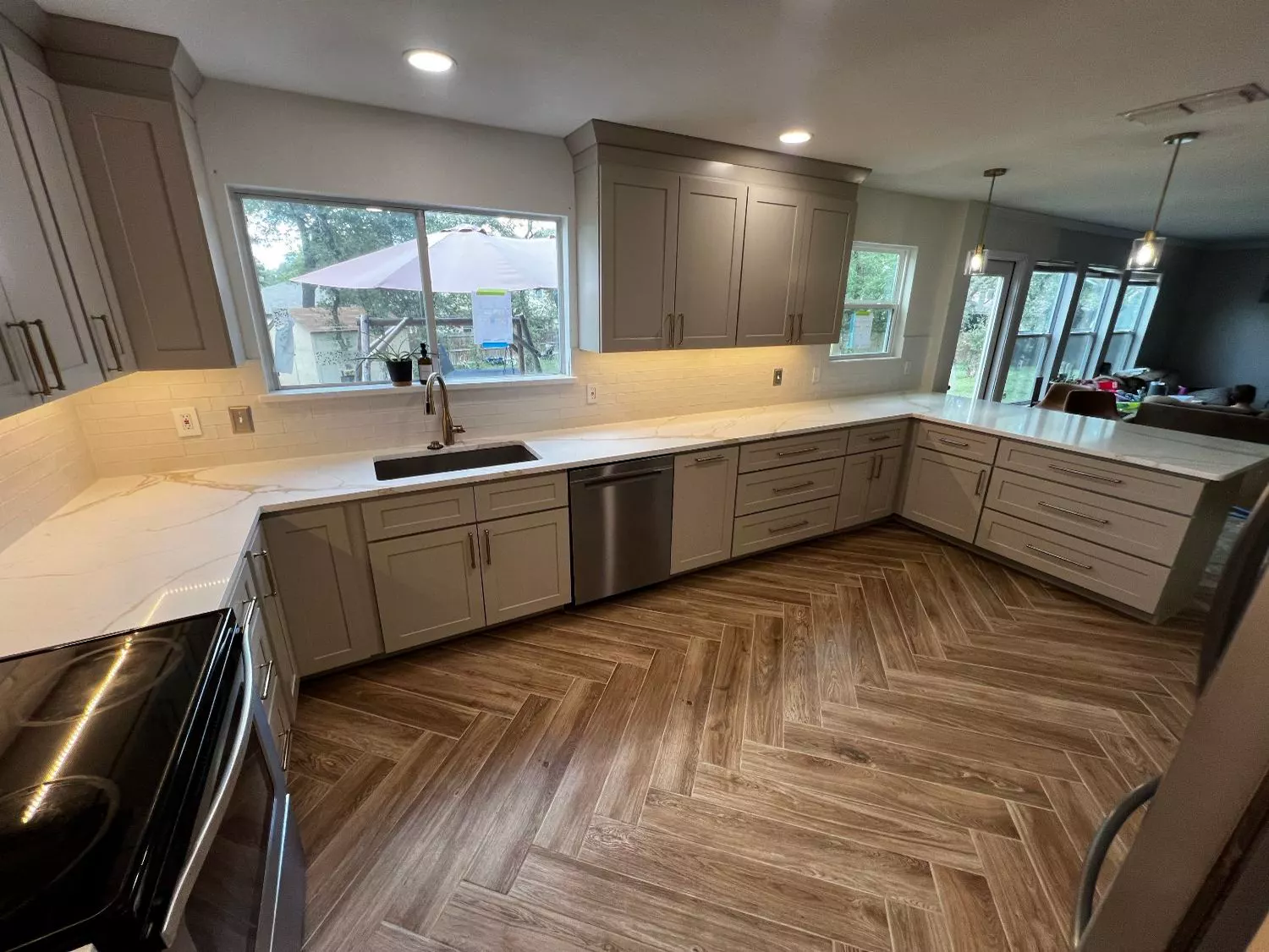Kitchen after the remodel, sink run